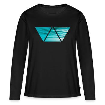 Triangle sous-marin Plongée Snorkeling Vacances - T-shirt manches longues Premium bio Femme - noir - Devant - Julia (174cm)