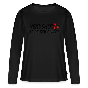 Game Gaming PC - Frauen Premium Bio Langarmshirt - Schwarz - Vorne - Julia (174cm)