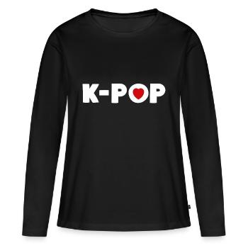 K-Pop Korean Pop Music Lover - Frauen Premium Bio Langarmshirt - Schwarz - Vorne - Julia (174cm)