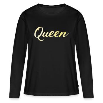 Queen - Women's Premium Organic Long Sleeve Shirt - black - Front - Julia (174cm)