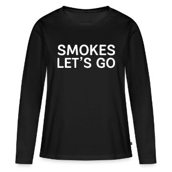 Fume laisse aller - T-shirt manches longues Premium bio Femme - noir - Devant - Julia (174cm)
