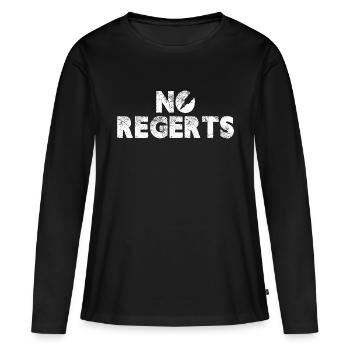 Aucun regret Body Art Tattoo Artwork Skin Artist - T-shirt manches longues Premium bio Femme - noir - Devant - Julia (174cm)