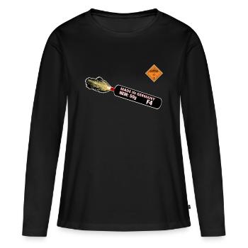 F4 Pyro - Frauen Premium Bio Langarmshirt - Schwarz - Vorne - Julia (174cm)
