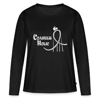 Ingénieur des montagnes russes - T-shirt manches longues Premium bio Femme - noir - Devant - Julia (174cm)