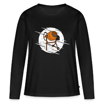 Cement Mixer - Women's Premium Organic Long Sleeve Shirt - black - Front - Julia (174cm)