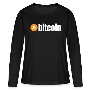 Bitcoin (Bitcoin) - Frauen Premium Bio Langarmshirt - Schwarz - Vorne - Julia (174cm)