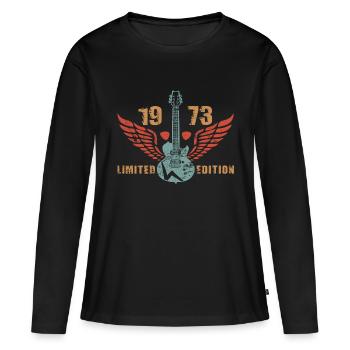 Guitariste Guitariste Guitariste Guitariste 1973 - T-shirt manches longues Premium bio Femme - noir - Devant - Julia (174cm)