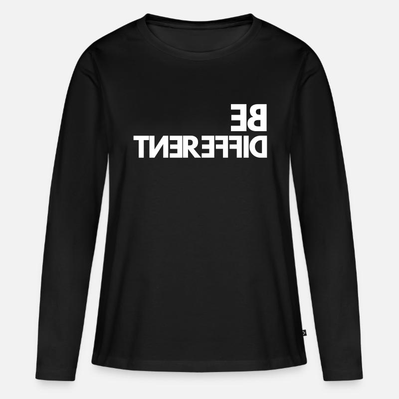 Be Different - Frauen Premium Bio Langarmshirt - Schwarz