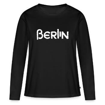 Berlin - Capitale - Allemagne - Allemagne - T-shirt manches longues Premium bio Femme - noir - Devant - Julia (174cm)