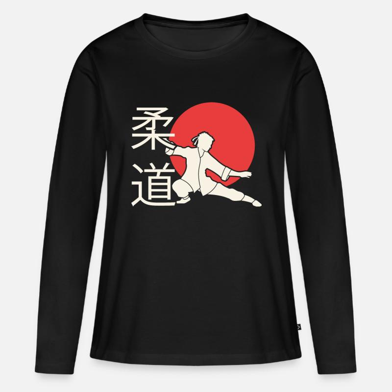 Judo. Judo-Geschenkidee. Kampfsport-Geschenk. - Frauen Premium Bio Langarmshirt - Schwarz