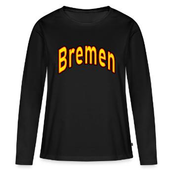 Brême - T-shirt manches longues Premium bio Femme - noir - Devant - Julia (174cm)