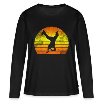 Breakdancing Breakdance Tanzen - Frauen Premium Bio Langarmshirt - Schwarz - Vorne - Julia (174cm)