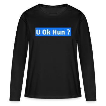 U ok hun ? - T-shirt manches longues Premium bio Femme - noir - Devant - Julia (174cm)
