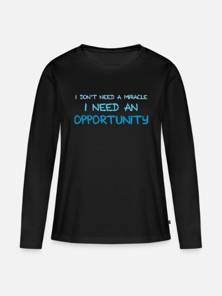MOTTO - Frauen Premium Bio Langarmshirt - Schwarz
