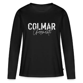 Colmar Charmante - T-shirt manches longues Premium bio Femme - noir - Devant - Julia (174cm)