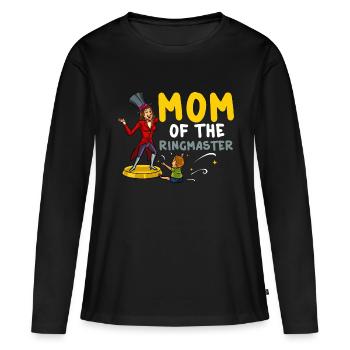 Circus Birthday Party Mama Theme Ringmaster - Women's Premium Organic Long Sleeve Shirt - black - Front - Julia (174cm)