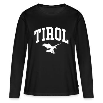 Tyrol - T-shirt manches longues Premium bio Femme - noir - Devant - Julia (174cm)