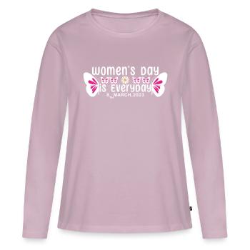 International Women's Day is every day - Women's Premium Organic Long Sleeve Shirt - dusky pink - Front - Julia (174cm)