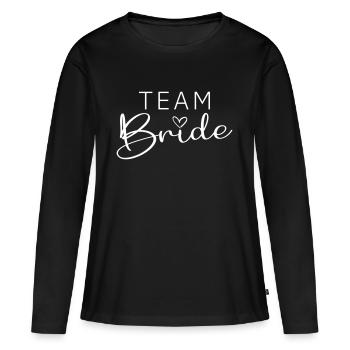 Team Bride - Women's Premium Organic Long Sleeve Shirt - black - Front - Julia (174cm)