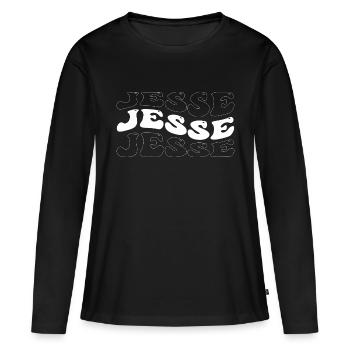Funny Jesse Groovy 4 Männer Frauen Cool Jesse Tie Dye - Frauen Premium Bio Langarmshirt - Schwarz - Vorne - Julia (174cm)