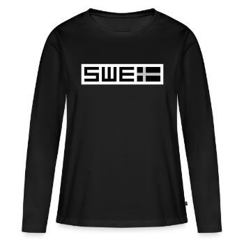 Tactique suédoise - T-shirt manches longues Premium bio Femme - noir - Devant - Julia (174cm)