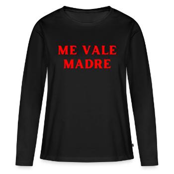 Spanisch Sprache es ist mir egal - Frauen Premium Bio Langarmshirt - Schwarz - Vorne - Julia (174cm)