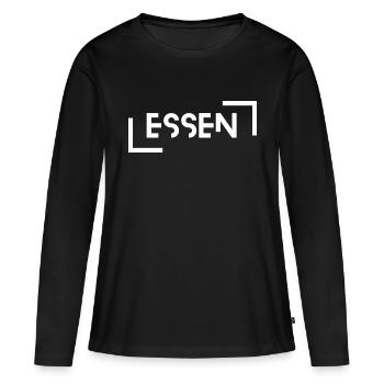 Manger - T-shirt manches longues Premium bio Femme - noir - Devant - Julia (174cm)