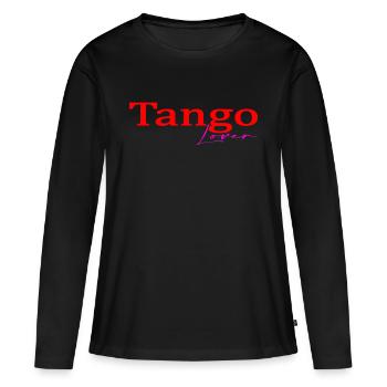 Tango - T-shirt manches longues Premium bio Femme - noir - Devant - Julia (174cm)