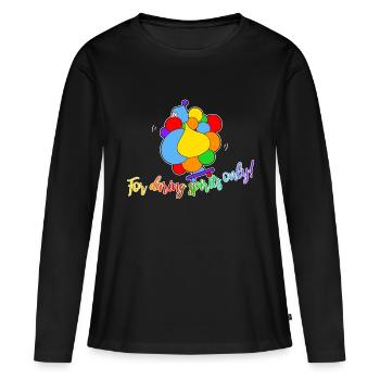 Rider de skateboard - T-shirt manches longues Premium bio Femme - noir - Devant - Julia (174cm)