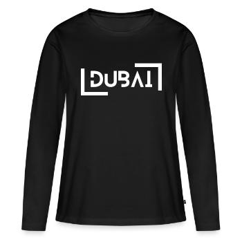 Dubaï - T-shirt manches longues Premium bio Femme - noir - Devant - Julia (174cm)
