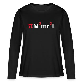 Mathematischer Pimmel rot - Frauen Premium Bio Langarmshirt - Schwarz - Vorne - Julia (174cm)