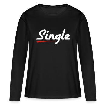 Single - Frauen Premium Bio Langarmshirt - Schwarz - Vorne - Julia (174cm)