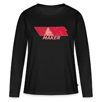 BEATMAKER (BEATMAKER) - T-shirt manches longues Premium bio Femme - noir - Devant - Julia (174cm)
