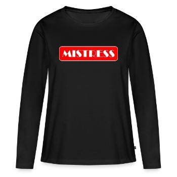 Maîtresse ou bdsm domina - T-shirt manches longues Premium bio Femme - noir - Devant - Julia (174cm)