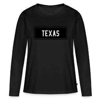 Texas - T-shirt manches longues Premium bio Femme - noir - Devant - Julia (174cm)