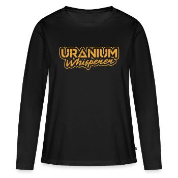 Chuchoteur d’uranium | Énergie nucléaire - T-shirt manches longues Premium bio Femme - noir - Devant - Julia (174cm)