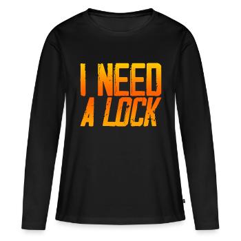 I Need A Lock 3 - Frauen Premium Bio Langarmshirt - Schwarz - Vorne - Julia (174cm)