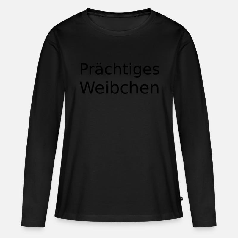 Prächtiges Weibchen - Frauen Premium Bio Langarmshirt - Schwarz