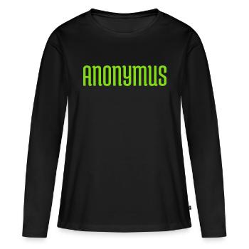 PERSONNE ANONYME - T-shirt manches longues Premium bio Femme - noir - Devant - Julia (174cm)