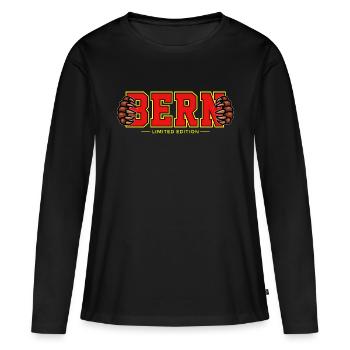 Bern - T-shirt manches longues Premium bio Femme - noir - Devant - Julia (174cm)
