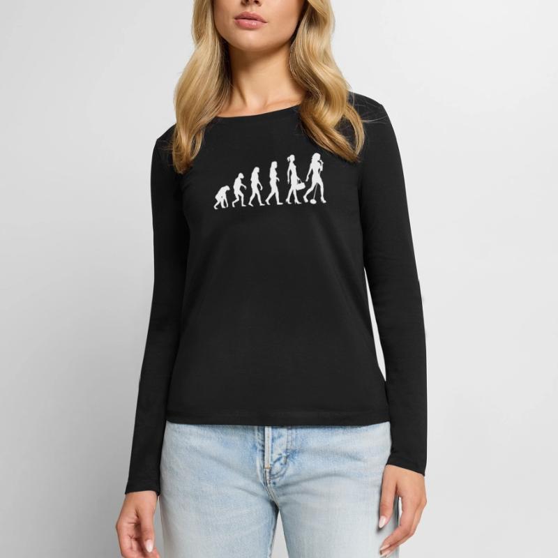 Évolution de la chanteuse de rock T-shirt manches longues Premium bio Femme