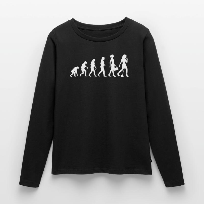 Évolution de la chanteuse de rock T-shirt manches longues Premium bio Femme
