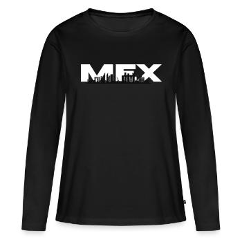 Horizon de Mexico - T-shirt manches longues Premium bio Femme - noir - Devant - Julia (174cm)