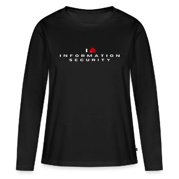 Ich hasse Informationssicherheit - Frauen Premium Bio Langarmshirt - Schwarz - Vorne - Julia (174cm)