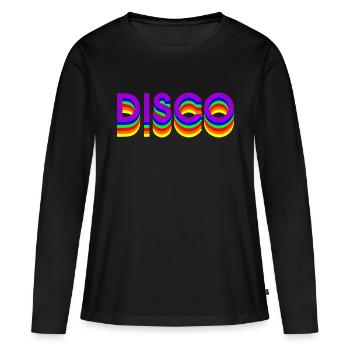 80s DISCO DANCE - Women's Premium Organic Long Sleeve Shirt - black - Front - Julia (174cm)