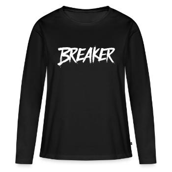Breaker - T-shirt manches longues Premium bio Femme - noir - Devant - Julia (174cm)