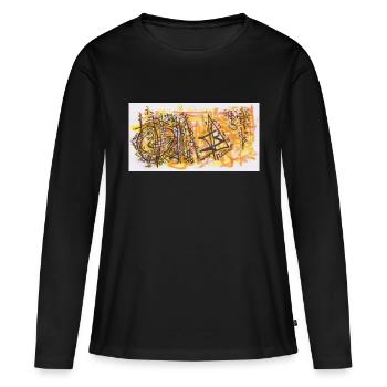 240702 00 - Frauen Premium Bio Langarmshirt - Schwarz - Vorne - Julia (174cm)