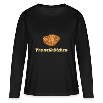 Franzbrötchen (Hell) - Frauen Premium Bio Langarmshirt - Schwarz - Vorne - Julia (174cm)