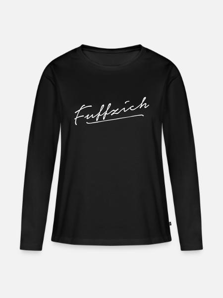 Fuffzich - Farbwechsel möglich - Frauen Premium Bio Langarmshirt - Schwarz