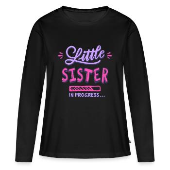 Sœur en cours - T-shirt manches longues Premium bio Femme - noir - Devant - Julia (174cm)